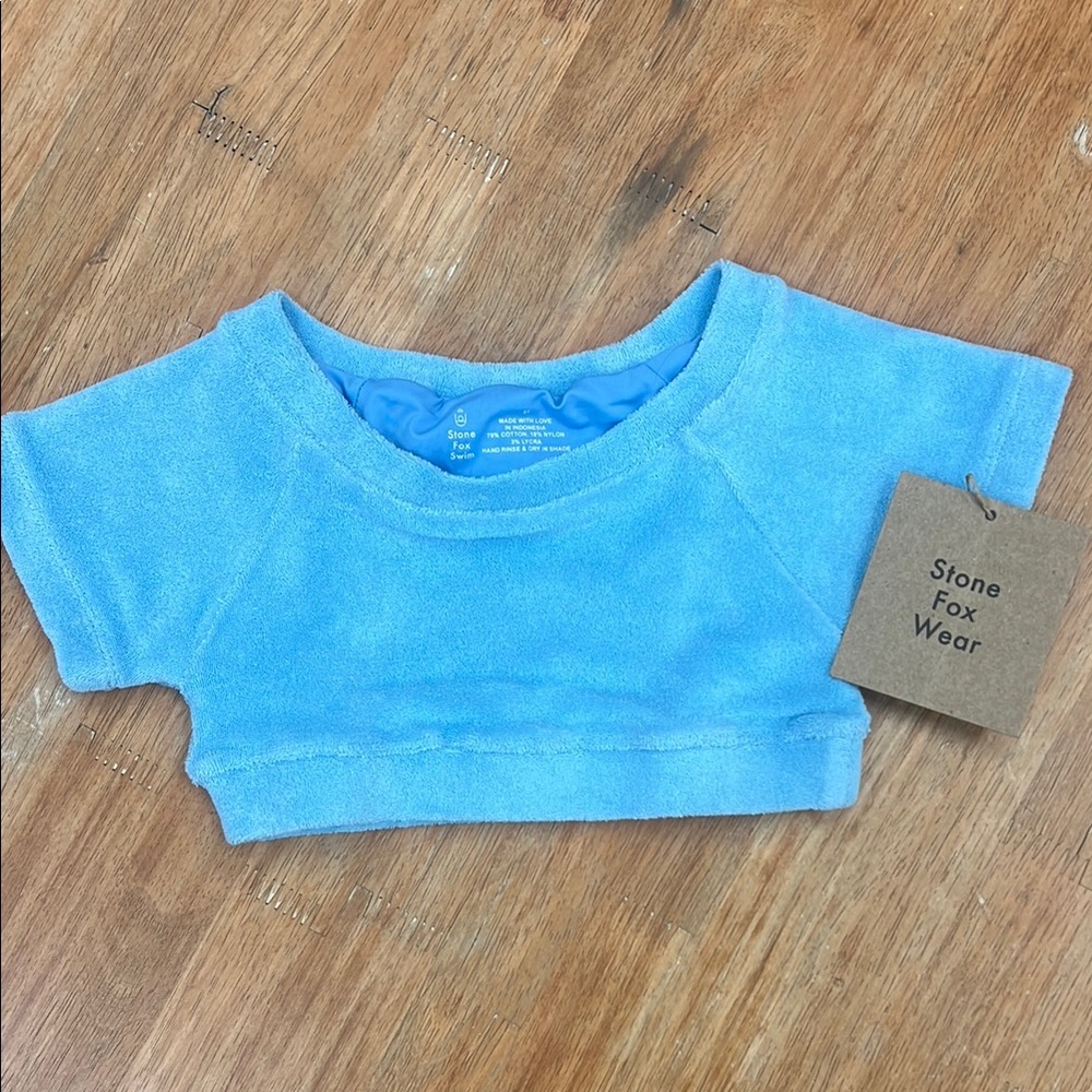 Kids Blue Top swimming  crop